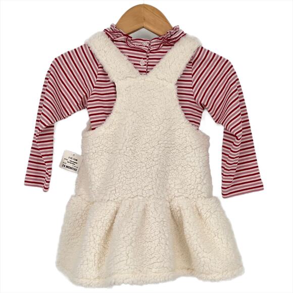 First Impressions Baby Girl's Jumper Set in Red/White Size 24 Month - Picture 3 of 15